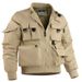 Men's Clothing Men's Multi-Pocket Bomber Jacket - Windproof & Durable Workwear Coat For Spring & Autumn (Military Green, Khaki, Navy, Black)_viptrois.com