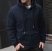Men's Clothing Zip-Up Hoodie – Oversized Pocket Long Sleeve Sweatshirt (S-XXL) | Polyester Casual Pullover | Autumn Streetwear (Navy/Black/Charcoal)_viptrois.com