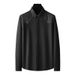 Light Luxury Trend Men's Long Sleeved Creative Shirt High End Casual Free Iron Diamond Bottoming Long Sleeved Shirt_viptrois.com