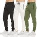 Men's Clothing Slim Fit Jogger Pants - Stretch Comfortable Casual Trousers For Gym, Workout & Daily Wear (Multi-Pack Options)_viptrois.com