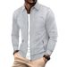 2024 Outerwear Spring And Autumn Youth Waffle Zippered Pocket Flip Collar Slim Fit Cardigan Men's Jacket Outer_viptrois.com