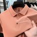 Men's Clothing Men's Short Sleeved T Shirt Summer Fashion Polo Shirt Men's Ice Silk Lapel T Shirt Loose Casual Top_viptrois.com