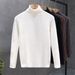 Men's High Neck Sweater Slim Fit Long Neck Knitwear Warm Solid Color Trendy Underwear For Youth Autumn Winter_viptrois.com