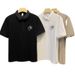 2025d Trendy Printed Letter 0k Men's Turn-down Collar Polo Shirt Short Sleeve T-shirt Summer New Business Casual Top_viptrois.com