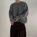 Cross-Border MYQ Knitted Men's Autumn Korean Version Trendy Lazy Style Pullover Sweater Loose Round Neck Top Gray_viptrois.com
