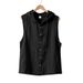 Men's Casual Sleeveless Vest Shirt American Style Solid Color Breathable Loose Top Summer Linen Hooded V Neck Long Sleeve_viptrois.com