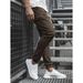 Man's clothing Sweatpants Men's fashion small foot pants multi-pocket cargo pants casual pants_viptrois.com