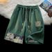 Summer Style Bear Patchwork Print Loose Casual Sports Shorts For Men Trendy Thin Bottoms_viptrois.com