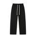 Versatile Heavyweight Athletic Sweatpants American Style Loose Straight Wide Leg Solid Color Floor Length Casual Trousers_viptrois.com