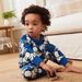 Children's Spring And Autumn Boys' New 2 7 Cotton Suits Air Conditioned Clothes Zebra Round Neck Long Sleeved Children's Home Clothes Two Piece Suit_viptrois.com