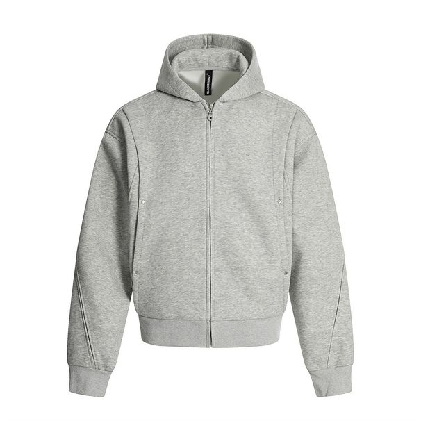 Hooded Cardigan Sweatshirt Vibe Trendy Brand Design Sense Spring Autumn Men's Deconstructed Patchwork Pocket Short_viptrois.com