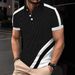 Men's Clothing Summer Polo Shirt Button Men's Fashion Sports Polo Shirt_viptrois.com