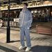 Men's Clothing Color Matching Houndstooth Plus Velvet Thickened Hooded Sweatshirt Suit Men's Straight Pants Two Piece Suit_viptrois.com