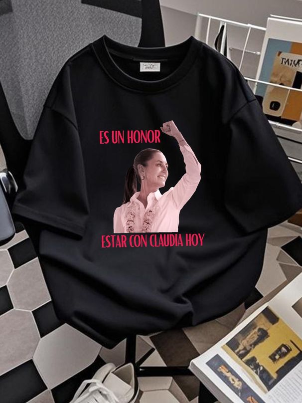 Claudia Sheinbaum T Shirt Mexican Shirts AMLOVER President Of Mexico 2024 Wo Casual Unisex Stretched Designer Clothes Fashion Stylish Breathable_viptrois.com