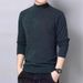 boy De Rong Half Turtleneck Long Sleeve T-Shirt Men, Autumn And Winter Slim Fit Solid Color Inner Wear, Trendy Clothing,_viptrois.com