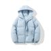 Couple's Solid Color Puffer Jacket - Unisex Thickened Winter Coat With Stand Collar, Oversized Fit & Trendy Streetwear Style_viptrois.com