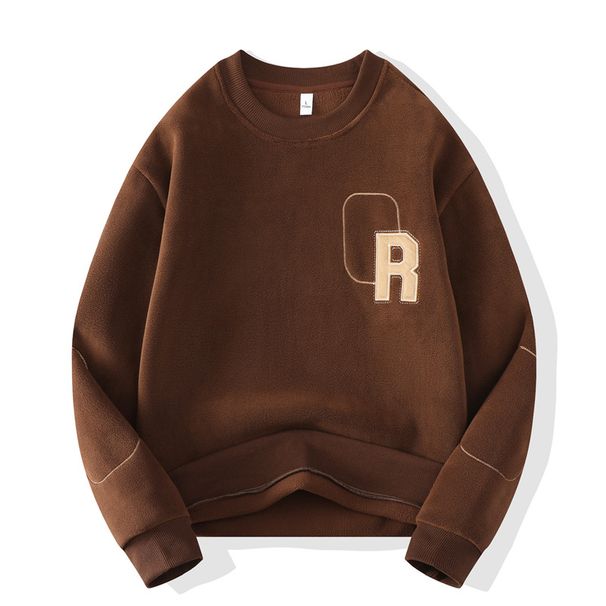"Men's Casual Round Neck Pullover Sweatshirt – Loose Fit Long Sleeve T-Shirt, Trendy Streetwear Essential For Teens Breathable Fabric"_viptrois.com