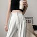 Premium Straight-Leg Trousers For Women – High Waist Wide-Leg Office Pants With Flowy Drape & Anti-Wrinkle Polyester (Summer Collection)_viptrois.com