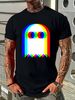 Ghost Trippy Vaporwave Halloween Techno Rave EDM Music Party T-Shirt Summer Graphic Top For Everyday Wear Unisex Streetwear Breathable_viptrois.com
