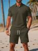 Men’s Summer Casual Polo & Shorts Set – Breathable Mesh Fabric, Slim Fit (S-XXXL, Quick-Dry & UV Protection, Gym-to-Street Versatile)_viptrois.com