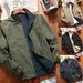 Men's Reversible Stand Collar Jacket Lightweight Casual Zipper Outerwear Daily Wear Comfortable_viptrois.com