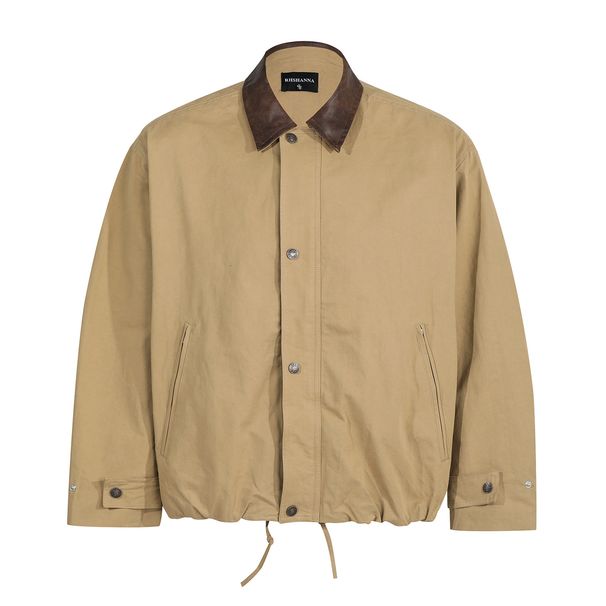 R9869 American Unisex High-End Vintage Barn Retro Jacket Motorcycle Style Design Men's Loose Workwear Coat_viptrois.com