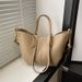 Women's Bags Trendy Lychee Pattern Tote Bag For Women Texture Large Capacity Commuting Shoulder Messenger Bag_viptrois.com