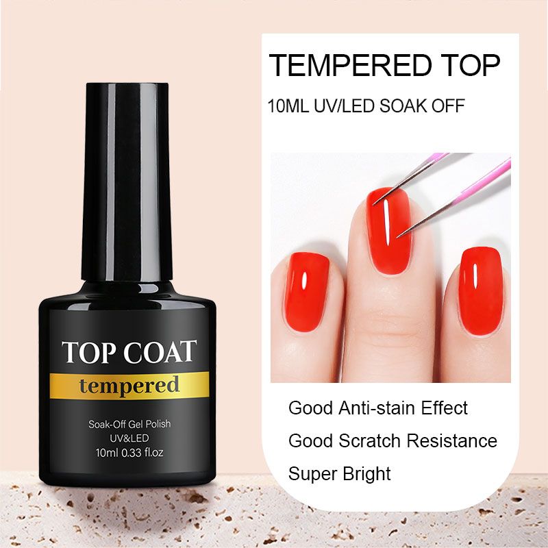 Parkson Super Top Coat Base Top Gel Nail Polish Matte Top Coat Super Bright No Wipe Top Nail Gel Polish Reinfore Gel_viptrois.com