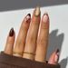Christmas Fine Flash Brown French Cute Elk Foreign Trade European And American Style Detachable Nail 30 Pieces_viptrois.com