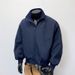 American Retro Oversized Bomber For Men, Spring New Trendy Brand Stand Collar Baseball Jacket Short Top_viptrois.com