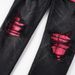 Men's Clothing High Street Ripped Men's Slim Fit Light Blue Handsome Skinny Pants 8806_viptrois.com