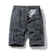 Summer Cargo Short Men Casual Loose Knee Length Elastic Waist Drawstring Mens Shorts Cotton Breathable Men Clothing Many Pockets_viptrois.com