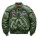 Men's Clothing Winter Warm Padded Bomber Jacket With Stand Collar, Lightweight & Comfortable, Multiple Colors & Sizes (Black, Army Green, Navy, Gray)_viptrois.com