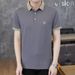 Men's Slim-Fit Contrast Collar Polo Shirt – Embroidered Short-Sleeve T-Shirt For Casual & Smart Wear_viptrois.com