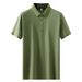 Men's Clothing Copper Silk T Shirt Men's Business Casual Short Sleeved Summer Tianma Mulberry Silk Lapel Men's Polo Shirt_viptrois.com