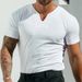 Men's Stretch V-Neck T-Shirt – Breathable Quick-Dry Workout & Casual Tee (Black/Gray/White/Navy/Green) – S-3XL_viptrois.com