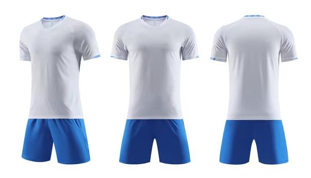 Men's Clothing short-sleeved football jersey student training and competition team uniforms DIY football uniforms suits children's men and women_viptrois.com