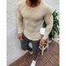 Loom Autumn Winter New Foreign Trade Pullover European American Round Neck Solid Color Slim Base Shirt Knitted Sweater Men's_viptrois.com