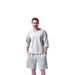 Men's Clothing Summer New Style Sweetheart Collar Casual Loose Short Sleeved Jacquard Outdoor Top Shorts Men's Suit_viptrois.com