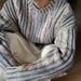 Pure Autumn Winter Cleanfit Retro Striped Color-Block Sweater Men's High-End Korean Style Round Neck Casual Knitwear_viptrois.com