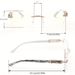 1pc Fashion Transparent Rectangle Lens Glasses, Metal Outdoor Casual Men's Sunglasses_viptrois.com