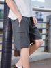 Men's Summer Washed Cotton Cargo Shorts Casual Loose Five Point Breathable Pure Cotton Pants_viptrois.com