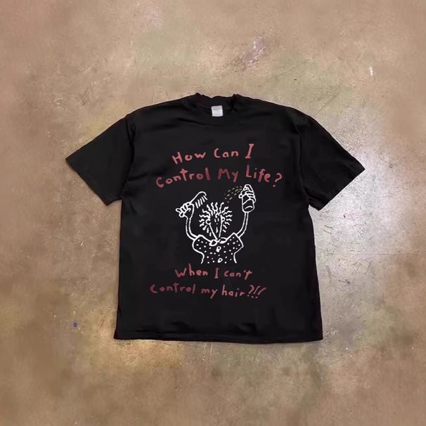 Unisex Oversized Cotton T-Shirt Heavyweight 250g Vintage Style Casual Streetwear Breathable Soft Top for Men_viptrois.com