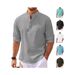 Pulse European And American Cross-Border TK Independent Station Men's Long Sleeve Summer Casual Breathable Button Stand Collar_viptrois.com