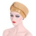 Muslim hat Round brim sponge pressed drill cross Indian hat African hat bun hat_viptrois.com