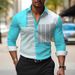 Men's Clothing Men's Casual Contrast Color Long Sleeved Shirt Shirt Fashion Business_viptrois.com