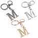 Hot Selling 26 Letter Key Chain Stainless Steel Initials Key Chain Ladies Bag Pendant_viptrois.com