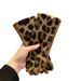 Leopard Print Cashmere Touch Screen Gloves For Cycling Keeping Women Warm And Cold, Riding An Electric Bike In Winter,_viptrois.com