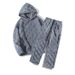 Men's Winter Fleece Hoodie & Pants Set – Plaid Two-Sided Flannel Lounge Outfit (Black/Gray/White, S-XXXL)_viptrois.com
