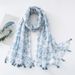 Unisex scarf women's sunshade scarf Creative flower tie-dye ethnic wind cotton linen air conditioning sunblock beach towel_viptrois.com